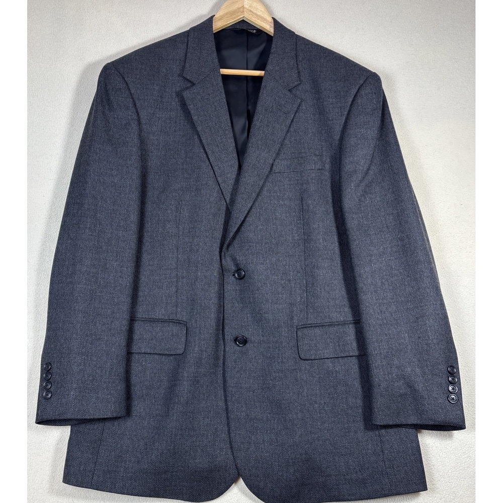 Jos. A. Bank Travelers Collection Wool Sport Jacket Blazer 43R Dark‎ Herringbone